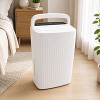 Déshumidificateur d'air commercial mini 12L, faible bruit, drainage automatique, réservoir d'eau de 2,1L pour salle de bain, chambre à coucher