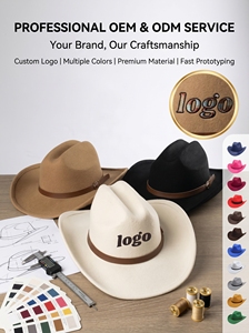 Échantillon Gratuit <span class=keywords><strong>Chapeau</strong></span> de Cowboy en <span class=keywords><strong>Feutre</strong></span> Uni Classique Personnalisé pour Hommes, Chapeaux Western pour Adultes, Fête de Cowboys - Product Image 6