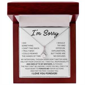 Collar con Colgante de Lágrima Clásico en Cobre con Tarjeta de Texto Personalizado - Regalo de Perdón y Aplicación de Remedio para Parejas - Product Image 5