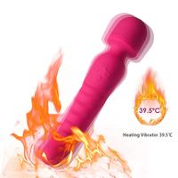 USB-Aufladbares Erwachsenen-Sexspielzeug für Frauen Dildo mit Heizfunktion Wasserdichter Silikon-Zauberstab Massagegerät AV Anal-Vibrator