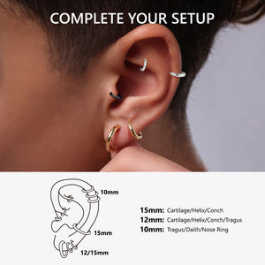 Envío Gratis, Pendientes Huggie Hipoalergénicos de Plata de Ley 925, Joyería para Mujer y Hombre, Regalos, Pendientes Delicados Chapados en Oro de 14K - Product Image 6