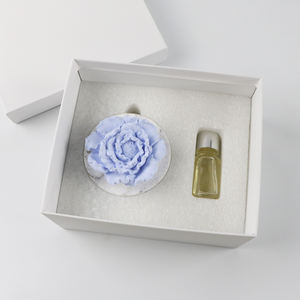 Оптовый ароматизатор для дома: керамический фарфоровый диффузор в форме пионы с эфирными маслами для ароматизации воздуха - Product Image 5