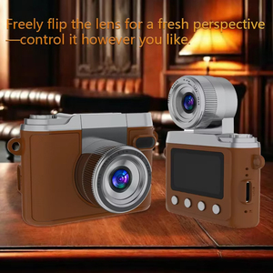 Mini Cámara Colgante con Pantalla Abatible, Elegante, con Múltiples Filtros, Opciones <span class=keywords><strong>de</strong></span> Color <span class=keywords><strong>de</strong></span> Flash, Collar <span class=keywords><strong>de</strong></span> Moda, Cable <span class=keywords><strong>de</strong></span> Datos Ecológico, Cámara Colgante Retro - Product Image 1
