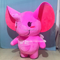 Funtoys, disfraz de Mascota de elefante inflable azul gigante, Cosplay personalizado, Fursuit de felpa, nariz larga para publicidad comercial de adultos