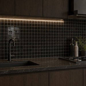 Mosaïque en granit poli Galaxy Noir Absolu 2x2 au design moderne, marque UNION, durable pour les villas et les espaces de luxe - Product Image 6