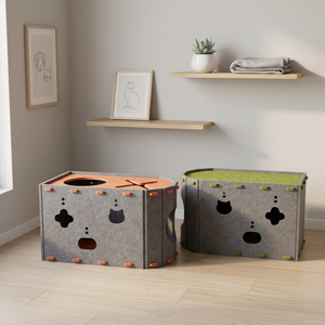 Lit pour <span class=keywords><strong>chat</strong></span> <span class=keywords><strong>en</strong></span> fibre de polyester doux pour les animaux, durable, type villa pour chats <span class=keywords><strong>heureux</strong></span> - Product Image 1