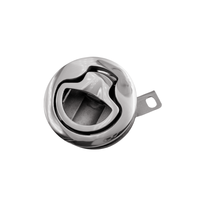 AOBO Petite poignée ronde Anneau de traction Serrure à loquet intégré RV Camper Camping-car Remorque Serrure de porte pour cylindres de serrure