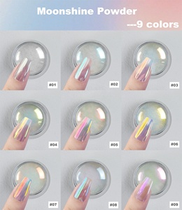 Polvo de Uñas Profesional de 9 Colores para Salón de Uñas, Polvo de Cromo <span class=keywords><strong>Aurora</strong></span> de Alta Pigmentación, Polvo de Cromo para Uñas - Product Image 6