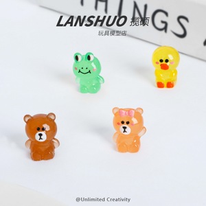 Juego de resina Lanshuo con figuras de animales que brillan en la oscuridad, para manualidades, joyería, decoraciones coleccionables. - Product Image 5