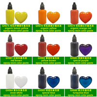 Pâte de couleur en résine époxy 27 couleurs 50g/bouteille à presser Pigment de résine opaque Résine époxy solide hautement concentrée Pigment liquide pour bricolage