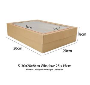 Custom Size Picnic Kraft <strong>Paper</strong> Box with Clear Window Lip Party Treat Gift Boxes Food Box for Small Business Packaging - Product Image 5