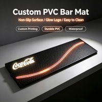 Tapis de bar en PVC lumineux personnalisé avec LED, tapis de comptoir de bar avec logo lumineux néon, accessoires de bar promotionnels personnalisés