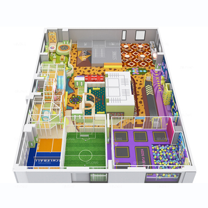 Fabricante de Zonas de Salto Interiores para Parques de <span class=keywords><strong>Trampolines</strong></span> Comerciales para Niños con Fútbol y Pared Adhesiva para Centros Comerciales - Product Image 3
