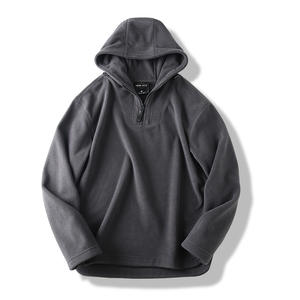 เสื้อฮู้ดซิปสี่ส่วนแบบโอเวอร์ไซส์ ผ้าฟลีซคอตตอน 100% หนา 300gsm พิมพ์ลายสกรีน สำหรับขายส่ง - Product Image 4