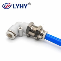 Connecteurs coudés en laiton à 90 degrés série KPLM 4 6 8 10 12 mm pour tuyaux d'air, idéaux pour les lignes de montage de contrôle pneumatique et les raccords de tuyauterie