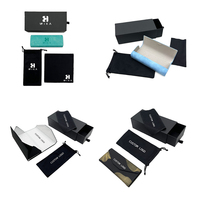 Etui à lunettes unisexe avec logo personnalisé de haute qualité avec pochette et boîte en tissu Ensemble d'emballage pour étui à lunettes