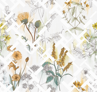 Tissu d'ameublement personnalisé imprimé numériquement avec un motif floral tendance pour rideaux et nappes