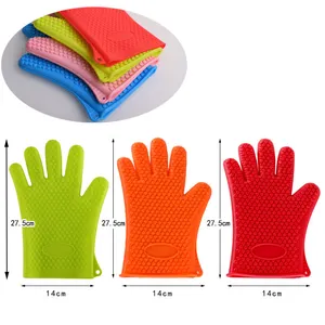 Hitze beständige Silikon ofen handschuhe Fäustlinge Sublimierte Ofen handschuh Silikon ofen handschuhe