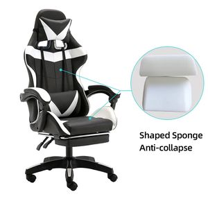 Reposabrazos <span class=keywords><strong>de</strong></span> enlace reclinable <span class=keywords><strong>de</strong></span> 135 grados PC Racing ergonómico Gamer Silla <span class=keywords><strong>de</strong></span> <span class=keywords><strong>escritorio</strong></span> <span class=keywords><strong>de</strong></span> oficina ajustable Silla <span class=keywords><strong>de</strong></span> juego barata con reposapiés - Product Image 3