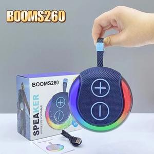 Altavoz Inalámbrico Portátil S260 con Bluetooth, Sonido Envolvente, Mini Altavoz Redondo <span class=keywords><strong>para</strong></span> Fiestas, Juegos, con Bajos Potentes y Entrada Auxiliar - Product Image 4