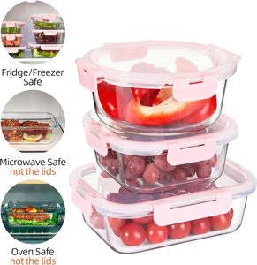 New Design Multifunctional Meal Prep Containers Bpa Free <b>Glass</b> Food Container Leak Proof Lunch <b>Box</b> With <b>Glass</b> Lid - Product Image 3