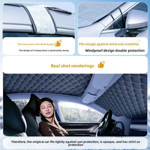 Y0167 Pliable Voiture Panoramique Fenêtre <span class=keywords><strong>Pare</strong></span>-<span class=keywords><strong>Soleil</strong></span> <span class=keywords><strong>Pare</strong></span>-<span class=keywords><strong>Soleil</strong></span> pour Corps 95% UV 90% IR Rejet 100% Polyester Matériel Anti-rayures - Product Image 5
