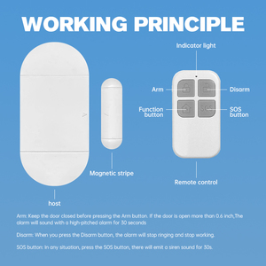 Điều khiển thông minh Home Hệ thống an ninh 130dB cửa không dây và cửa sổ báo động với <span class=keywords><strong>GSM</strong></span> WIFI IP kết nối cửa dừng báo động - Product Image 3