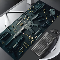 Tapis de souris et de clavier de jeu de style militaire extra large et doux