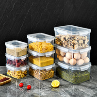 Moderne (Pp) Milieuvriendelijke 1-3l Rechthoek Multifunctionele Vershoudcontainer Keuken Voedselafdichting Fruitgroente Opbergdoos