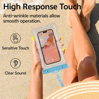 Étui étanche pour téléphone Jerlon TPU+ABS - Sac étanche - Design tendance et écologique - Bande réglable - Couverture intégrale pour les aventures en plein air