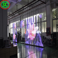 PH3.91-7.81 de fenêtre rideau en verre HD5000nits a mené l'écran transparent visuel de la maille LED de panneaux de mur pour la publicité de magasin