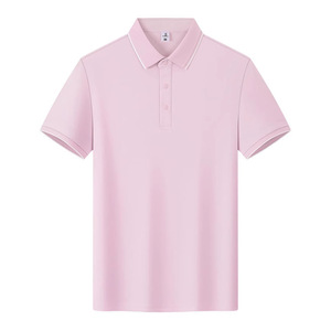 Polo à manches courtes, couleur unie, polyester, unisexe, vêtements de travail, usage quotidien - Product Image 4