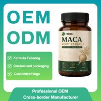 Capsules de racine de Maca OEM ODM, capsules de Maca pour le soutien énergétique, véganes, pures, sous marque privée, pilules de Maca pour la santé, non-OGM