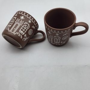 Factory Direct Sale Christmas Theme Brown Matte Stoneware <b>Ceramic</b> <b>Mugs</b> Cartoon Pattern Dishwasher & Microwave Safe - Product Image 2