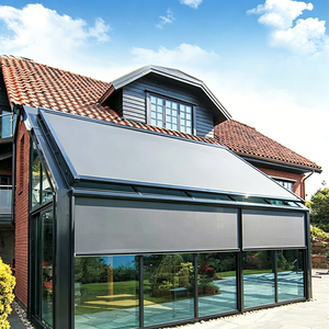 Persianas Enrollables Horizontales Eléctricas de Aleación de Aluminio, Diseño Moderno, Parasol para Exteriores, Protección Contra el Viento y el Calor - Product Image 1