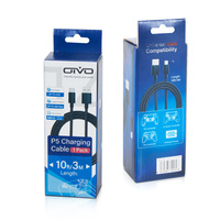 Câble d'alimentation USB de remplacement, 3M, Type C, pour données, pour Console PS5