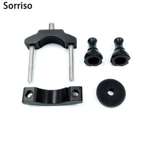 SORRISO Adaptateur pour vélos et motos, support de guidon en aluminium, accessoires de fixation pour téléphone et caméra d'<span class=keywords><strong>action</strong></span> - Product Image 4