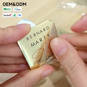 Emballage cosmétique de luxe personnalisé, aluminium poli, sérigraphie, <span class=keywords><strong>plaque</strong></span> de nom adhésive en miroir - Product Image 2