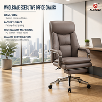 Chaise de bureau en cuir PU à dossier haut ALINUNU, directement de l'usine, pour bureau de PDG, chaise pivotante ergonomique pour cadres