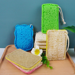 Esun Natural Loofah Plato Esponja Ecológico Estropajo <span class=keywords><strong>a</strong></span> base <span class=keywords><strong>de</strong></span> plantas para cocina Biodegradable con gran capacidad <span class=keywords><strong>de</strong></span> fregado - Product Image 4