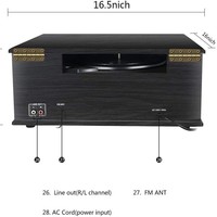 Direkt vom Hersteller: Vintage Holz-Plattenspieler 6-in-1 Multifunktions-Vinyl-LP-Player mit Unterstützung für CD, FM-Radio, BT, USB, TF