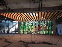 P2.5 écran d'affichage mural LED polychrome SMD d'intérieur Flexible, en forme de cylindre, en forme de S, en forme de vague