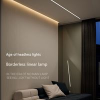 Profilé LED en aluminium pour cloison sèche 62x14mm, encastrable pour plafond et mur, pliable, à découper, pour décorations