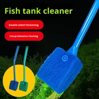 Brosse de nettoyage carrée pour mini-aquarium, tampon à récurer découpé, facile à utiliser et à appliquer, accessoire pour aquarium de salon