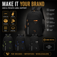Sac à dos pour ordinateur portable OEM personnalisé grande capacité avec rangements multicouches et tissu Oxford pour les trajets quotidiens, les études et les voyages
