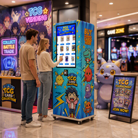 Distributeur automatique de cartes à collectionner TCG en libre-service avec SDK, paiement par pièces pour les magasins de cartes, centres commerciaux, lecteur de cartes de crédit, gestion à distance, kiosque