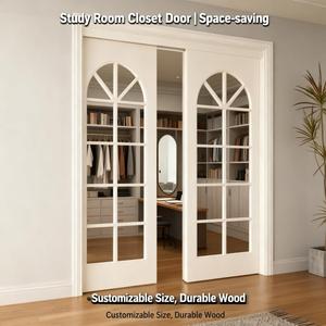 Puerta Corredera <span class=keywords><strong>de</strong></span> Madera Maciza Francesa con Diseño Colgante <span class=keywords><strong>de</strong></span> Vidrio, Separador <span class=keywords><strong>de</strong></span> Ambientes para Cocina, Sala <span class=keywords><strong>de</strong></span> Estar, Dormitorio, <span class=keywords><strong>Interior</strong></span> <span class=keywords><strong>de</strong></span> Apartamento - Product Image 6