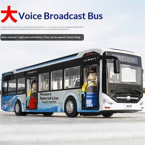 Modèle de <span class=keywords><strong>bus</strong></span> miniature en métal à l'échelle 1:42, jouet pour enfant - Product Image 4