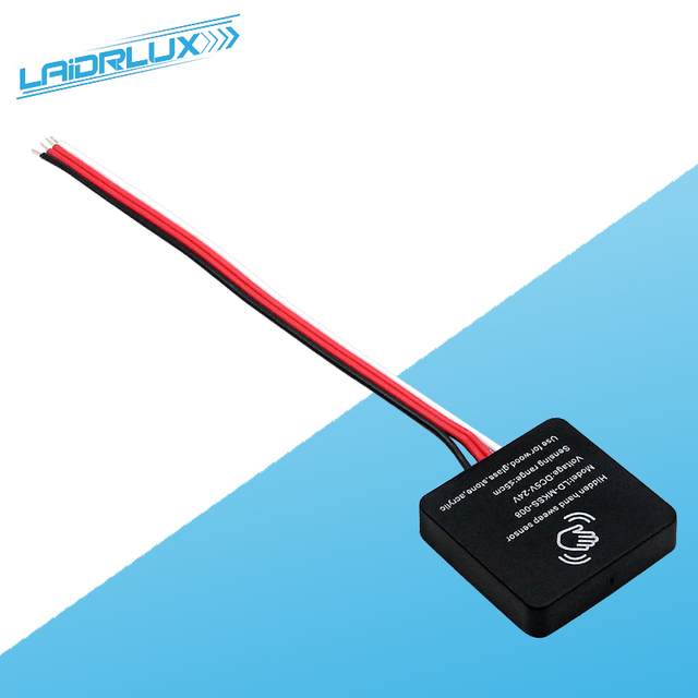 Hidden Mounting DC5V-24V Wiring Type Square Wooden Partition Non-contact IR Touchless Hand Sweep Motion Sensor Switch