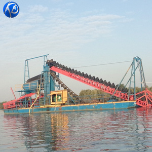 200m³/h Dieselmotor-Kettenbagger für Fluss-<span class=keywords><strong>Sand</strong></span>/Gold-Baggerarbeiten mit Radantrieb für Flussgärtnung - Product Image 3